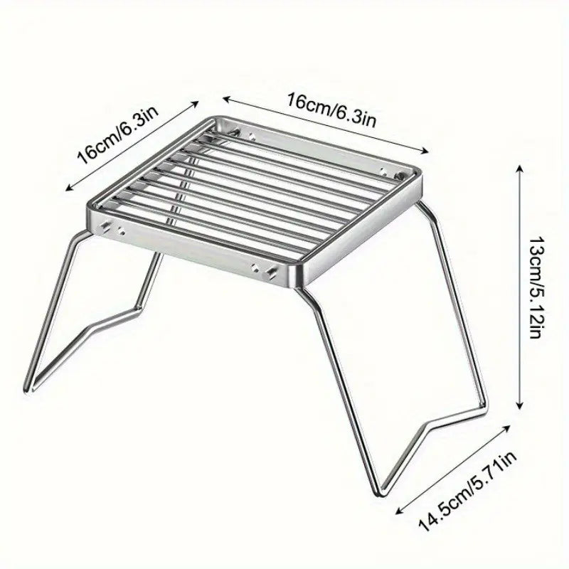 Rejilla de Cocina Plegable para Fogata de Acero Inoxidable