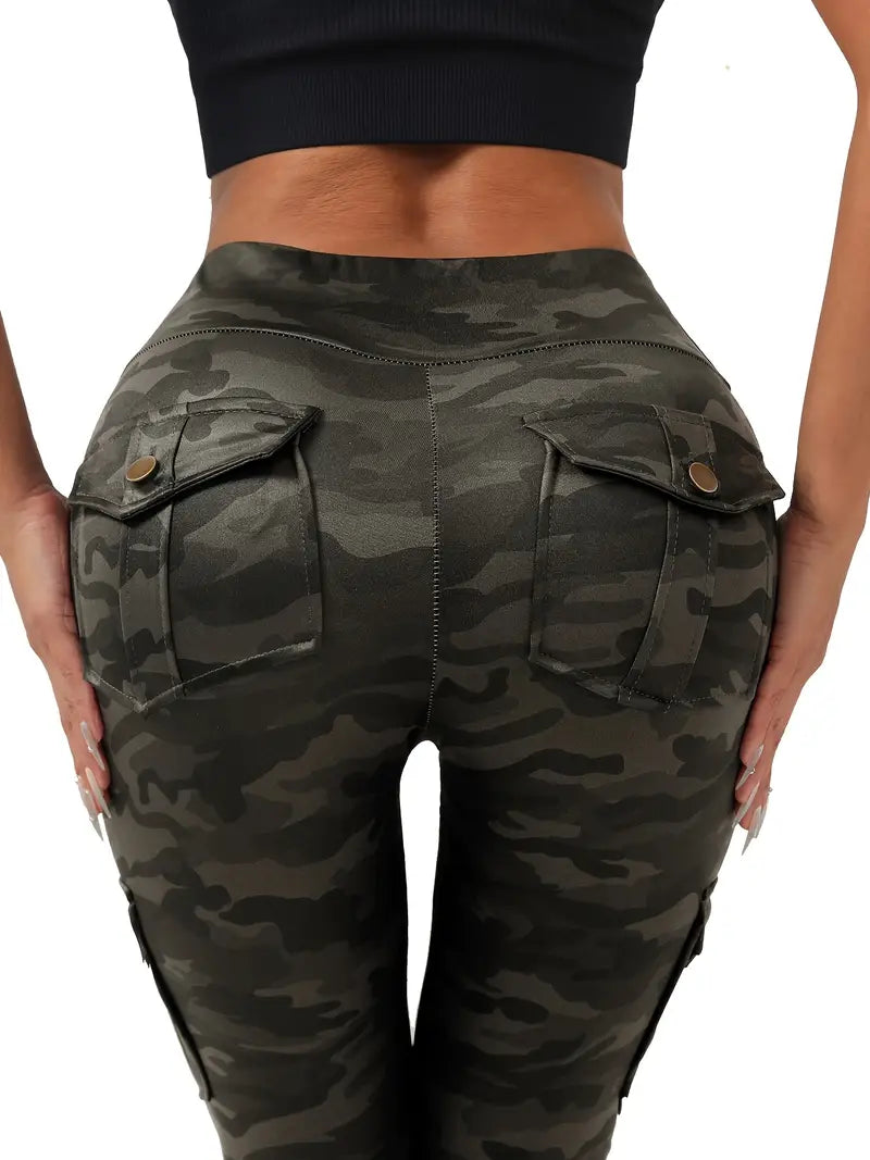 Leggings con estampado camuflado para mujer