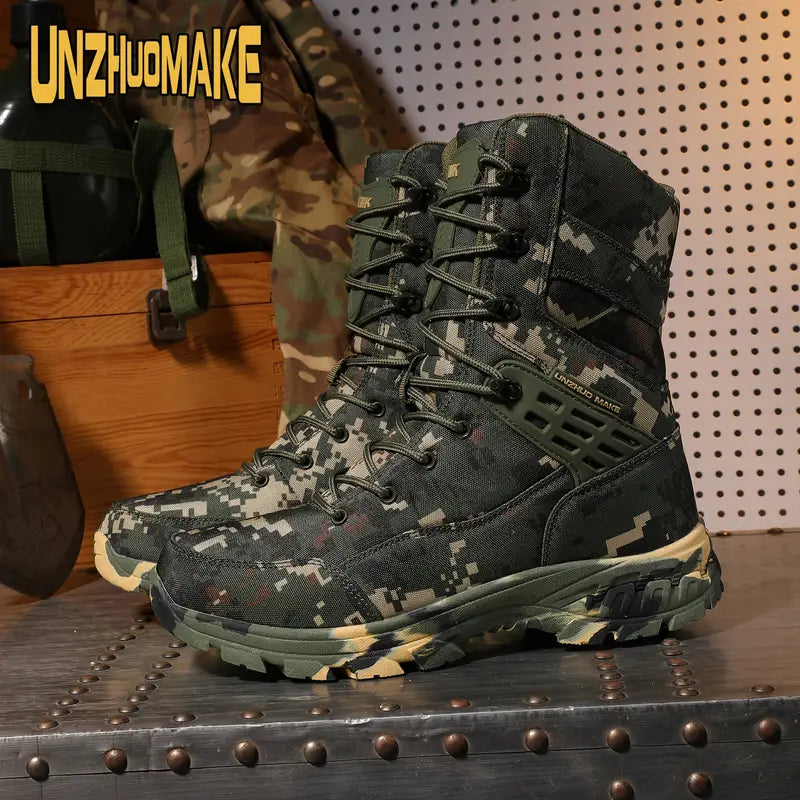 Botas Tácticas de senderismo y supervivencia de Caña Alta para Hombre