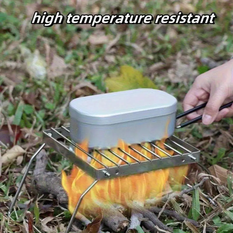 Rejilla de Cocina Plegable para Fogata de Acero Inoxidable
