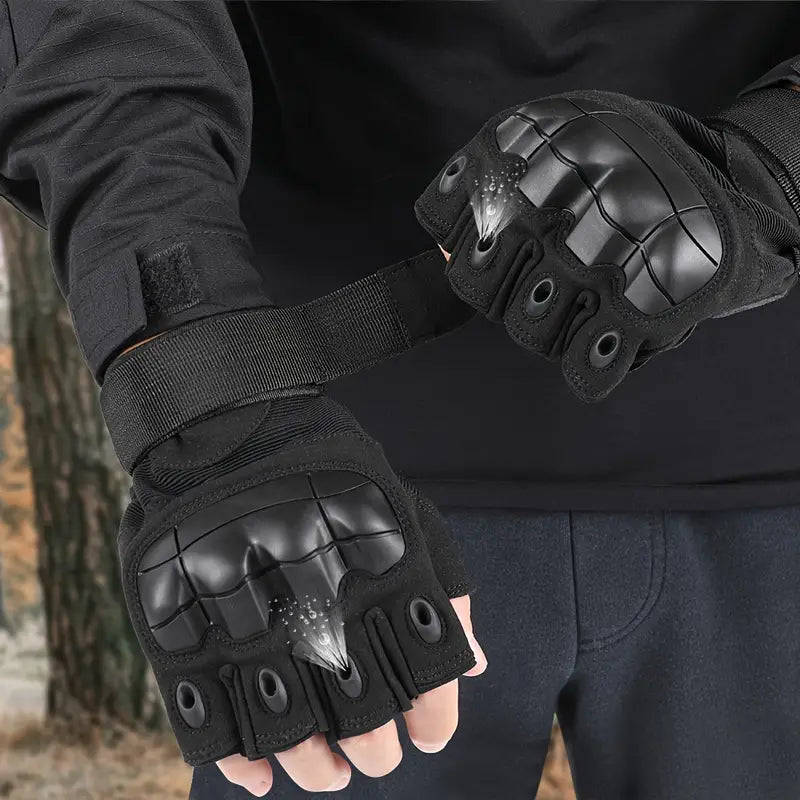 guantes tácticos media punta