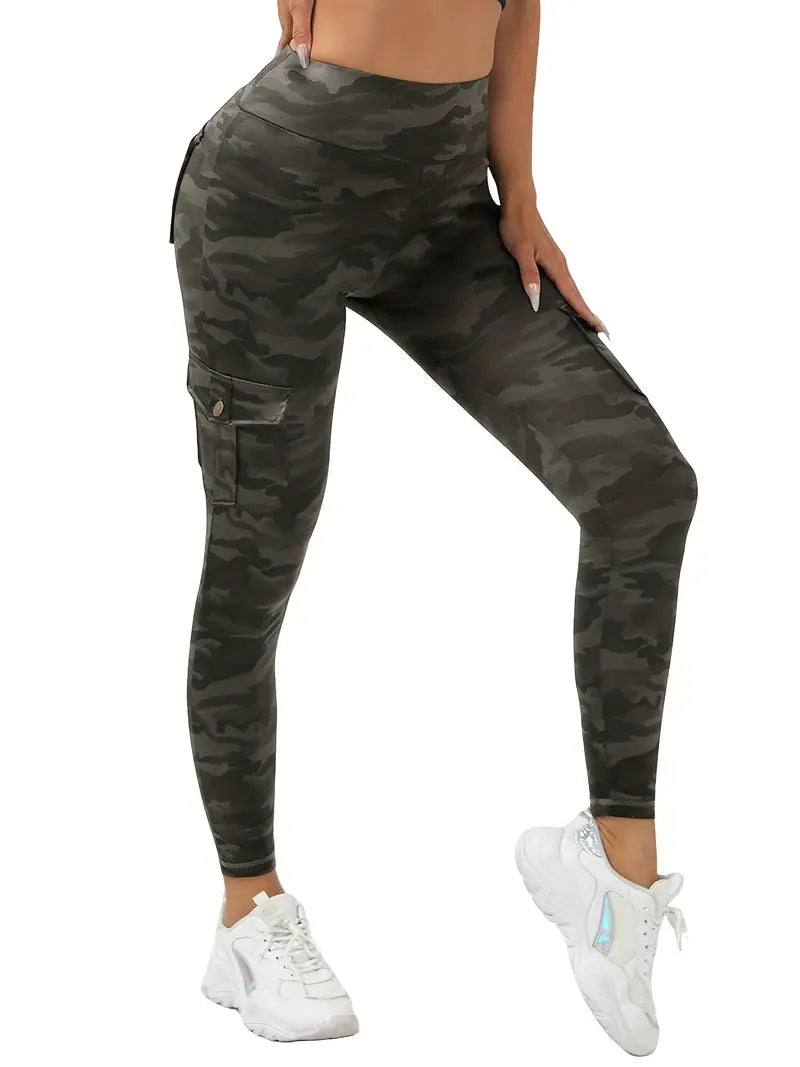 Leggings con estampado camuflado para mujer