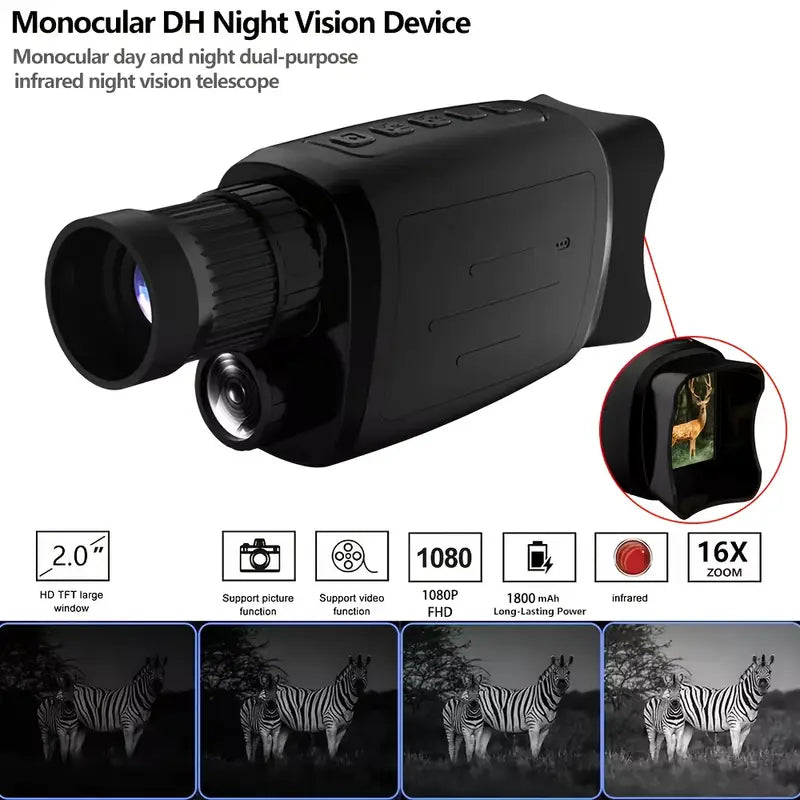 Monocular de visión nocturna infrarroja HD 1080P