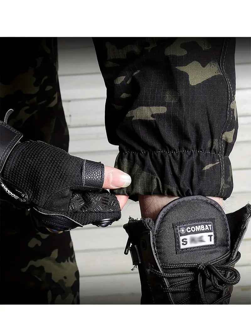 Pantalones de carga tácticos de camuflaje oscuro para hombre