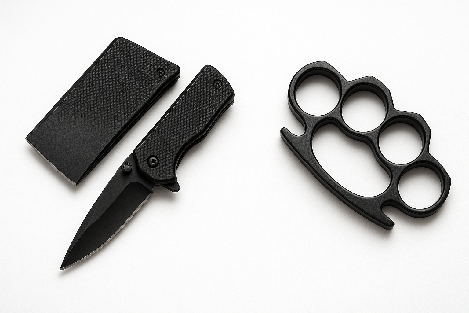 Kit Defensa Personal Tarjeta Navaja + Manopla de defensa personal