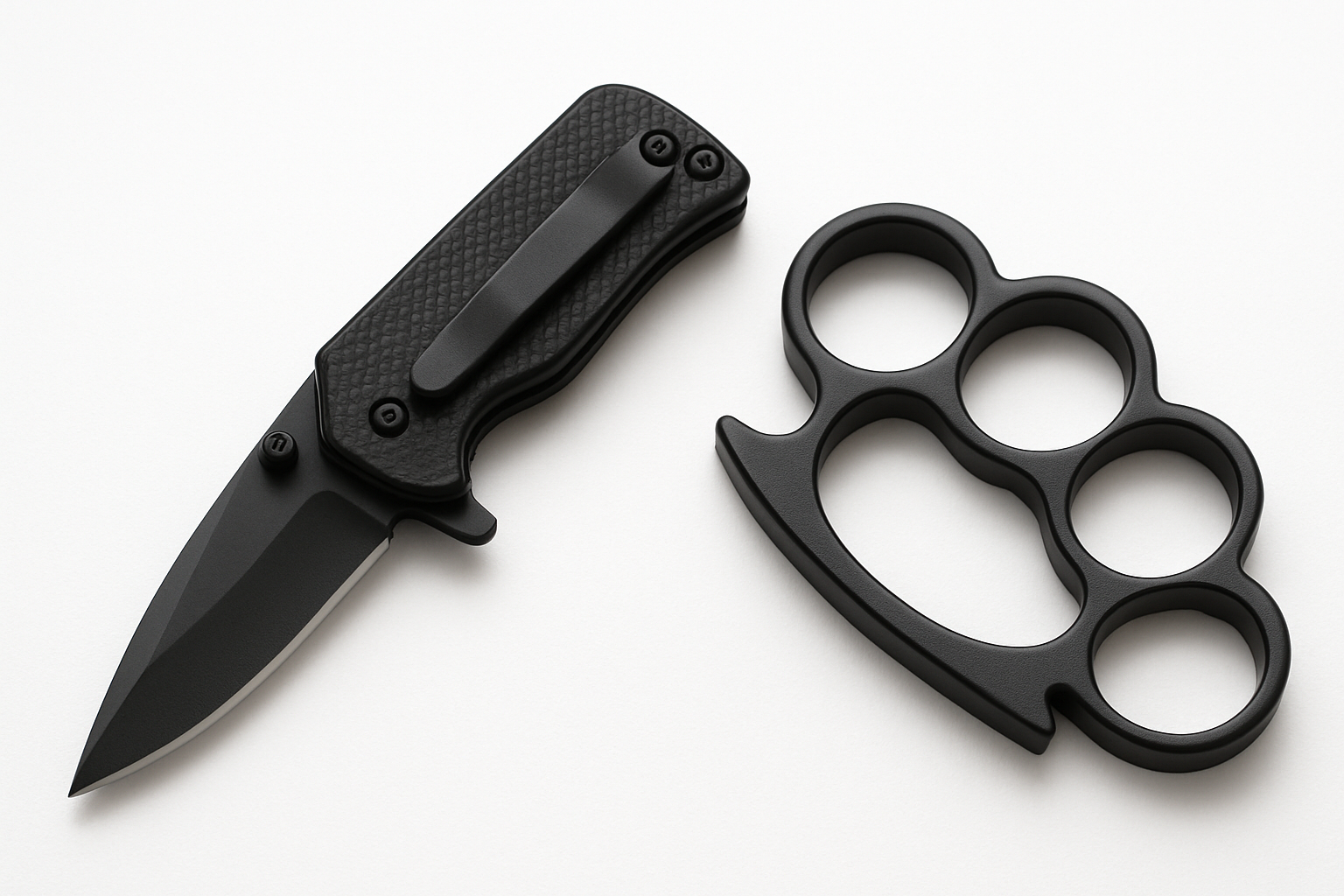 Kit Defensa Personal Tarjeta Navaja + Manopla de defensa personal