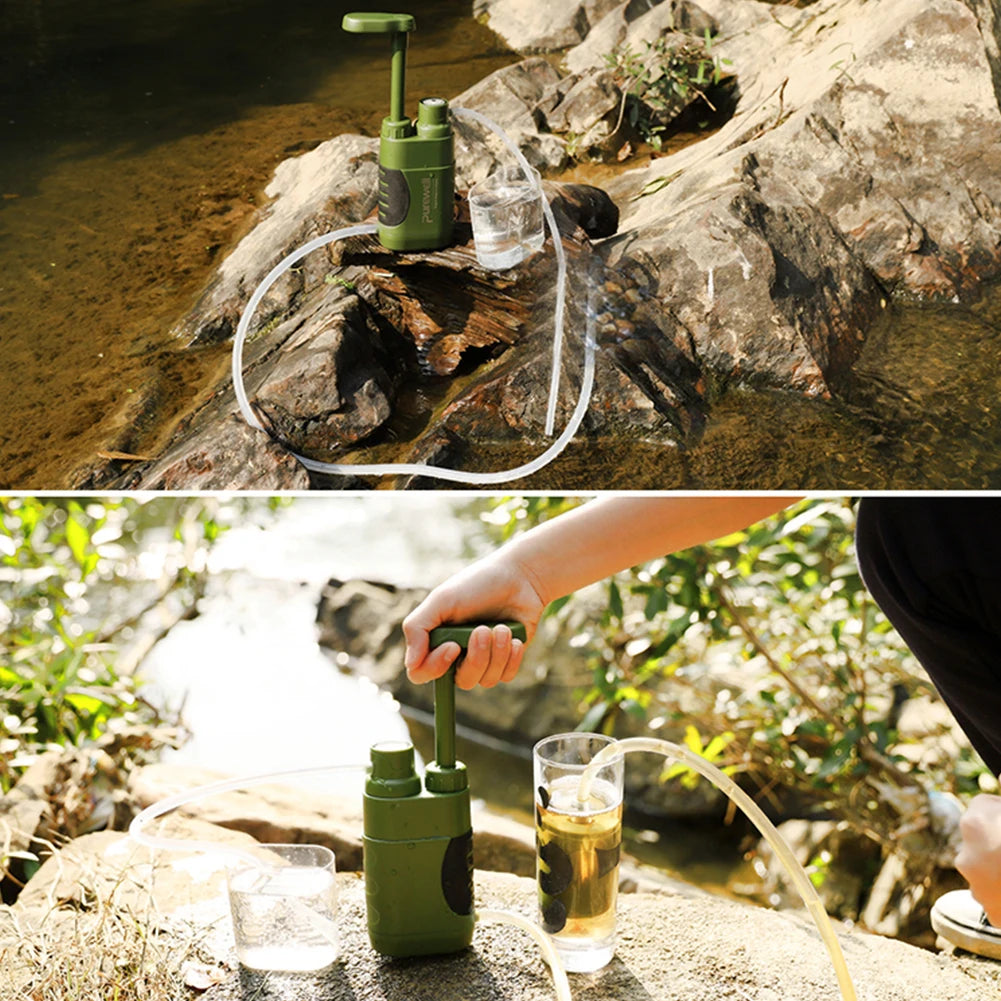 Sistema de filtro de agua portátil al aire libre