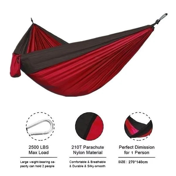 Hamaca portátil para acampar y supervivencia