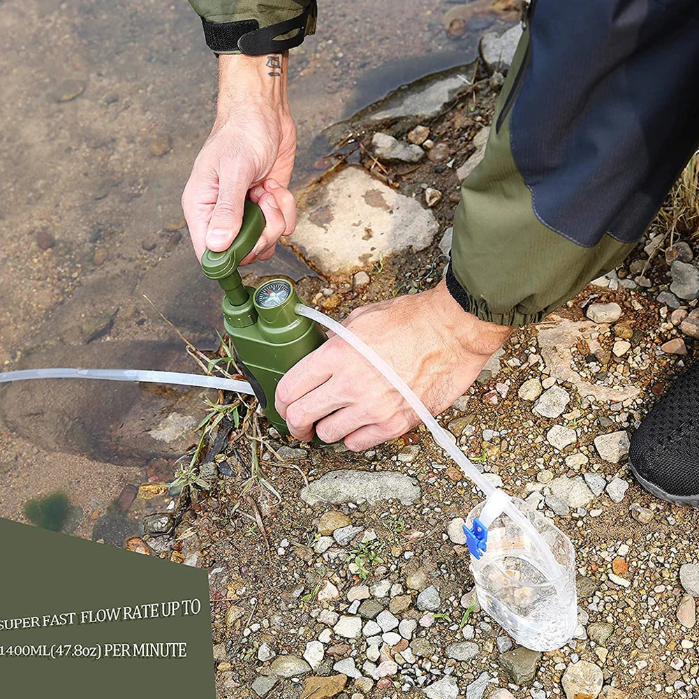 Sistema de filtro de agua portátil al aire libre