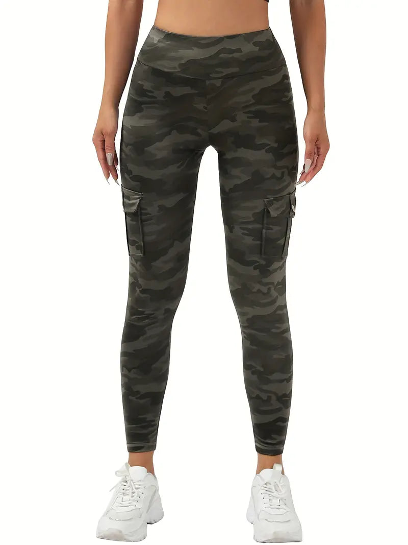 Leggings con estampado camuflado para mujer