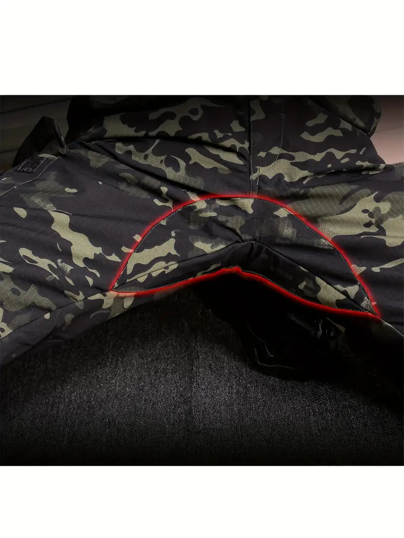Pantalones de carga tácticos de camuflaje oscuro para hombre