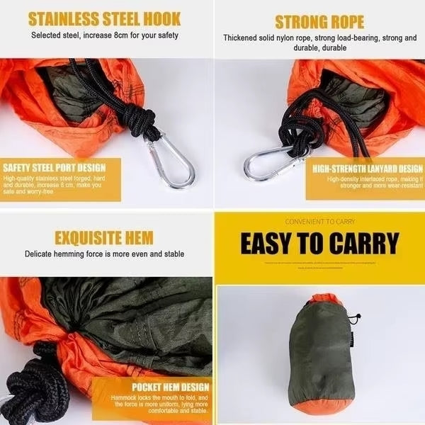 Hamaca portátil para acampar y supervivencia