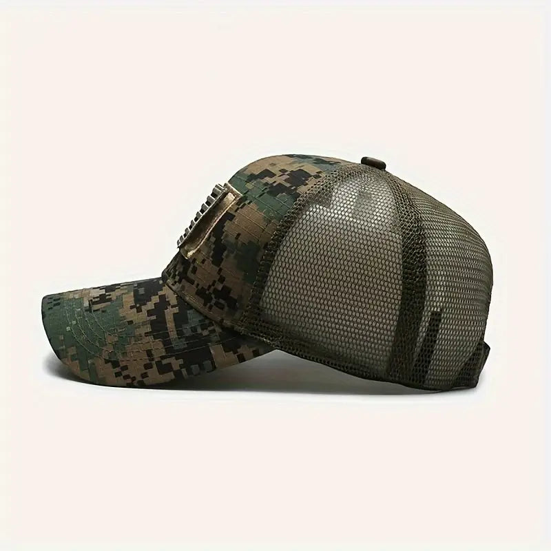Gorra de Béisbol Táctica de Camuflaje; con Parche de la Bandera Americana