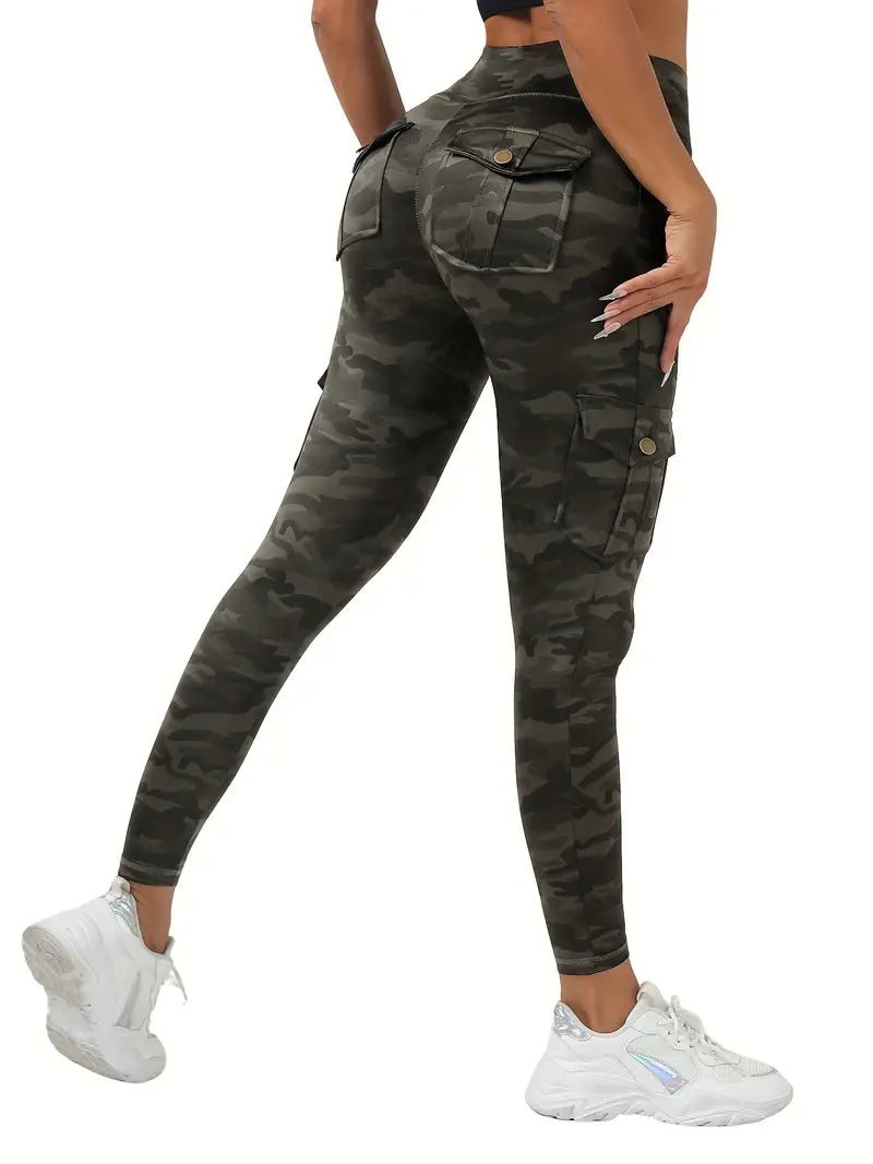 Leggings con estampado camuflado para mujer