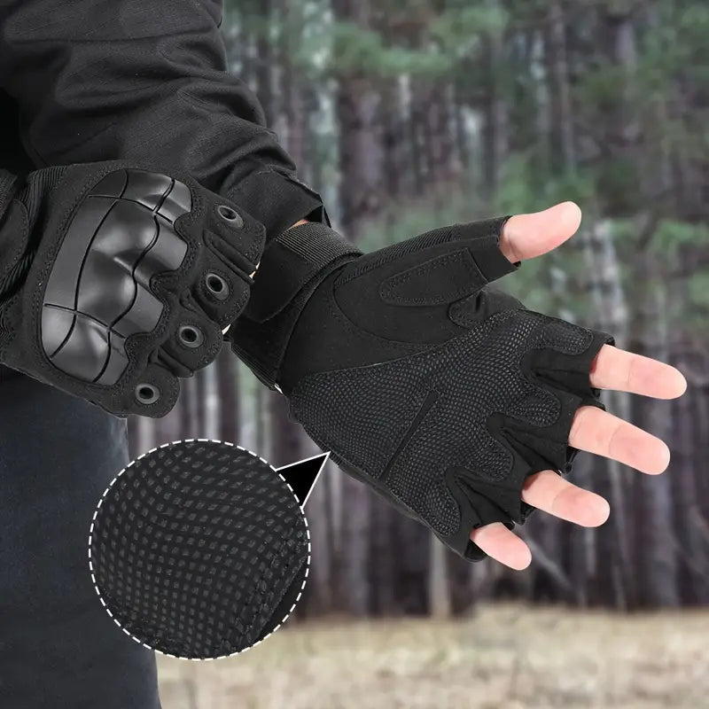 guantes tácticos media punta