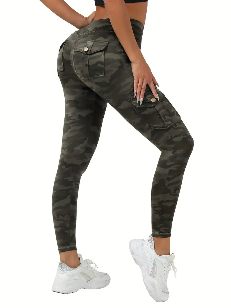 Leggings con estampado camuflado para mujer