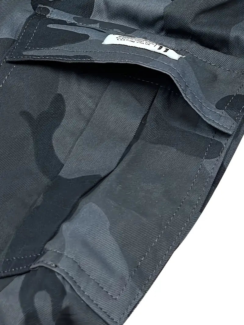 Pantalones largo camuflados para hombre con cinturilla