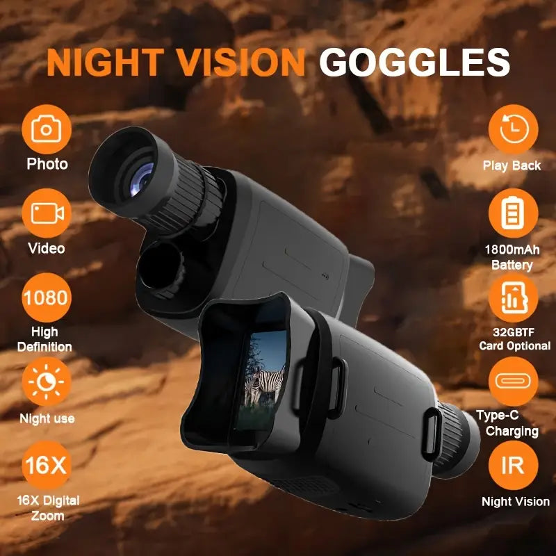 Monocular de visión nocturna infrarroja HD 1080P