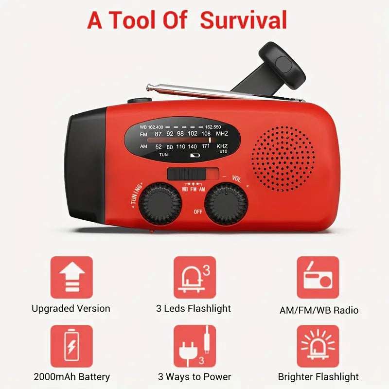 Radio de emergencia Multifuncional 6 en 1